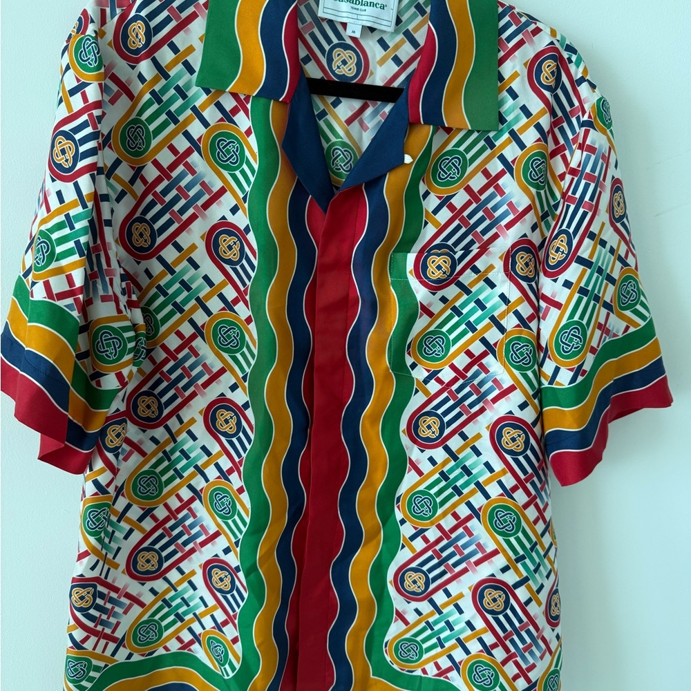 Colorful Geometric Button Down Shirt